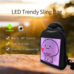 LED Crossbody Bag Schermo a colori e programmabile fai da te Pubblicità all'aperto Viaggio LED Sling Borsa zaino